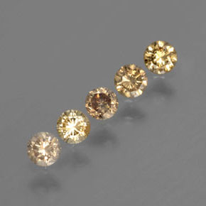  ct natürliche gelber Diamant-Edelsteine, Rundschliff, SI
