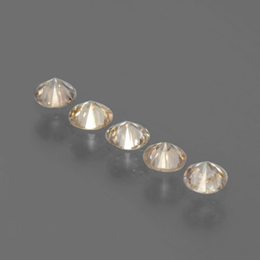  ct natürliche champagnerfarbend Diamant-Edelsteine, Rund Schliff, SI