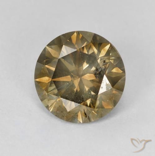 2.10ct Natürlicher Umbrabraun Diamant, Runden, VS-SI