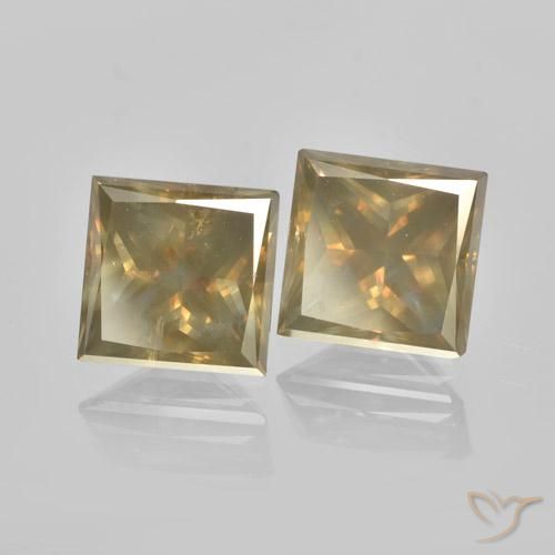3.45 ct natürliche champagnerfarbend Diamant-Edelsteine, Quadrat, VS-SI