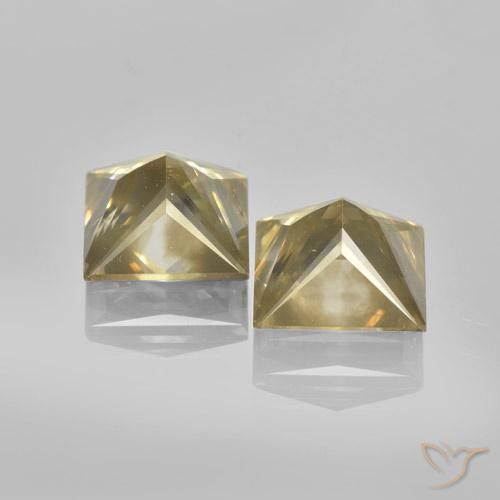 3.45 ct natürliche champagnerfarbend Diamant-Edelsteine, Quadrat, VS-SI