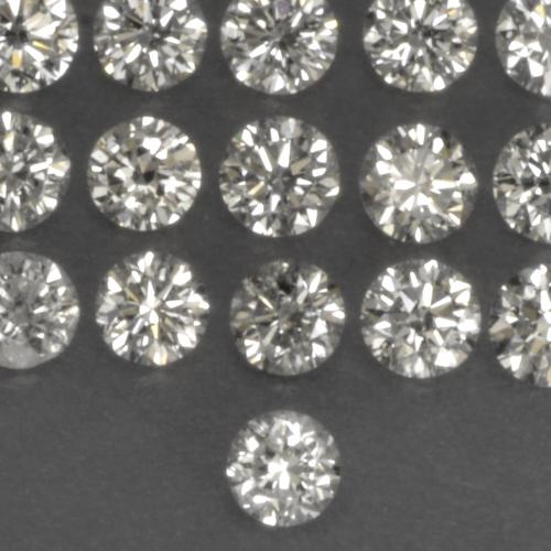 0,03 ctw natürlicher weißer Diamant, Rundschliff, VS