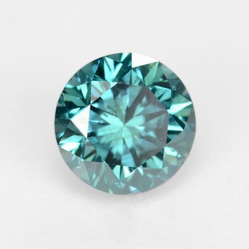 0,37 ctw natürlicher türkiser Diamant, Rundschliff, VS