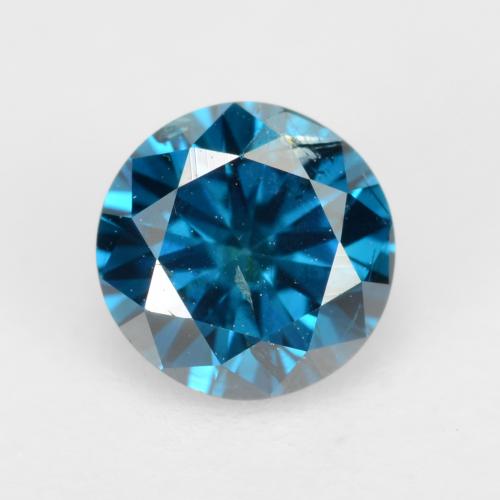 0,32 ctw natürlicher blauer Diamant, Rundschliff, SI