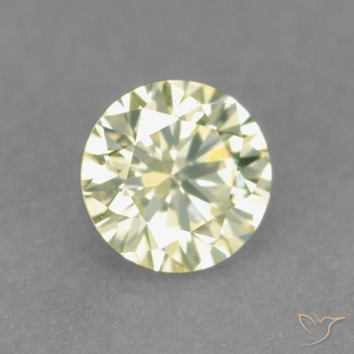 9,17 ctw natürlicher hellgrünlich-gelb Diamant, Runden, VS