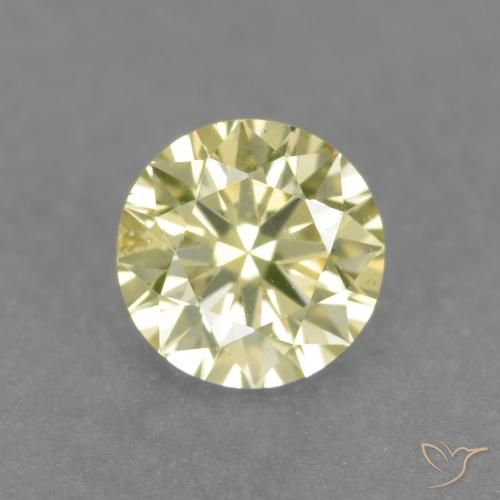 0.17ct Natürlicher Mittelhelles Gelb Diamant, Runden, VS