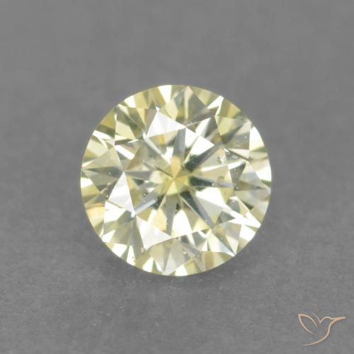 0,18 ctw natürlicher gelber Diamant, Rundschliff, VS