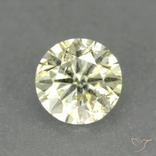0.17ct Natürlicher Zitronengelb Diamant, Runden, VS-SI