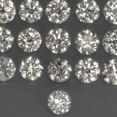 0,10 ct natürliche weißer Diamant-Edelsteine, Rundschliff, VS