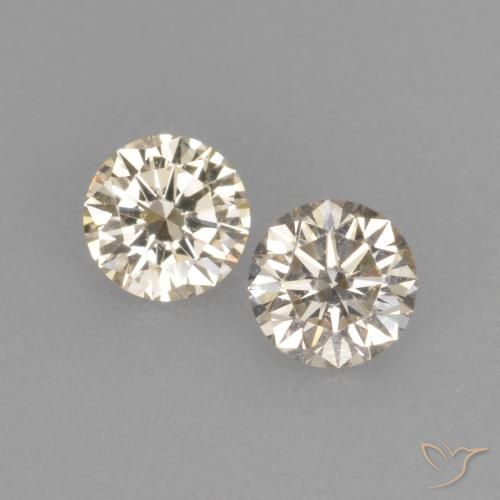 0.26ctw Natürlicher champagnerfarbend Diamant, Runden, VVS-VS