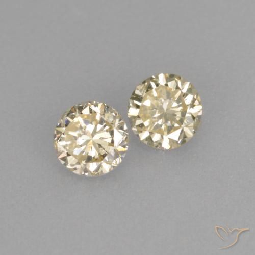 0,31 ct natürliche goldener Diamant-Edelsteine, Rundschliff, VVS-VS