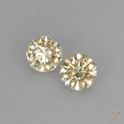 0,31 ct natürliche goldener Diamant-Edelsteine, Rundschliff, VVS-VS