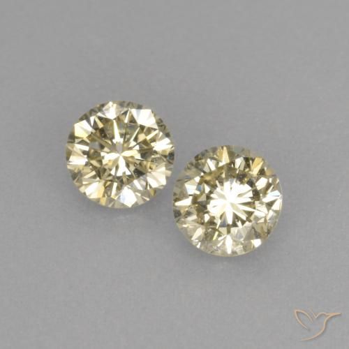 0.37ctw Natürlicher champagnerfarbend Diamant, Runden, VVS-VS