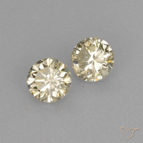 0.37 ct natürliche champagnerfarbend Diamant-Edelsteine, Runden, VVS-VS