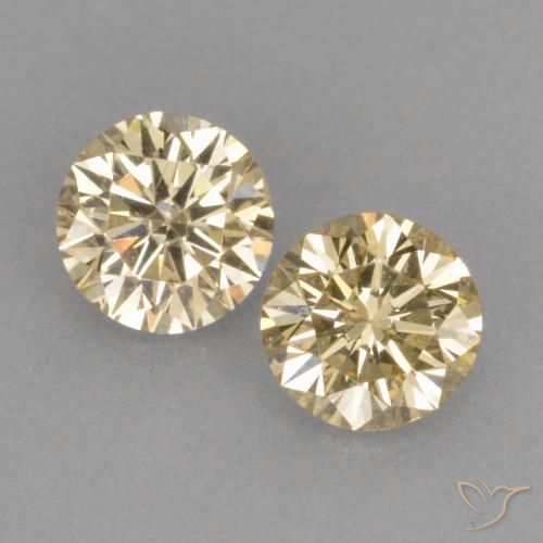 0.51ctw Natürlicher Sehr helles Goldbraun Diamant, Runden, VS