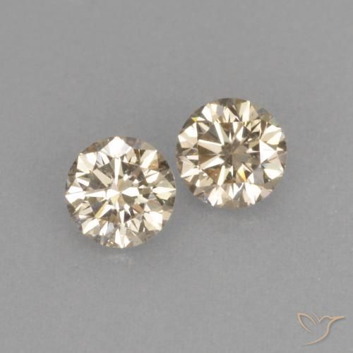 0.22 ct natürliche gold-braun Diamant-Edelsteine, Runden, VVS-VS
