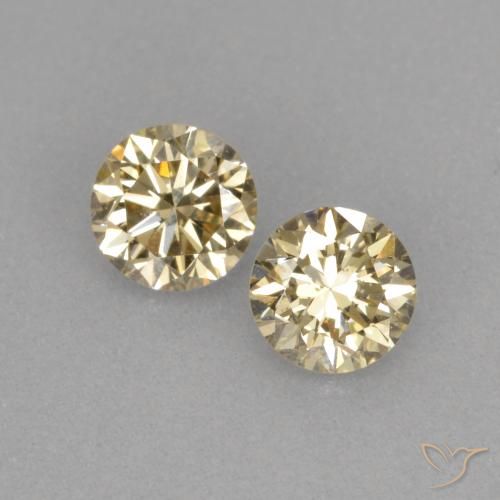 0.46ctw Natürlicher Cognac Diamant, Runden, VS