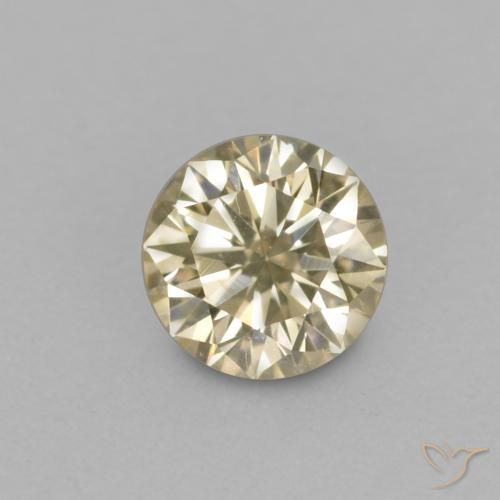 0.14ct Natürlicher champagnerfarbend Diamant, Runden, VVS-VS