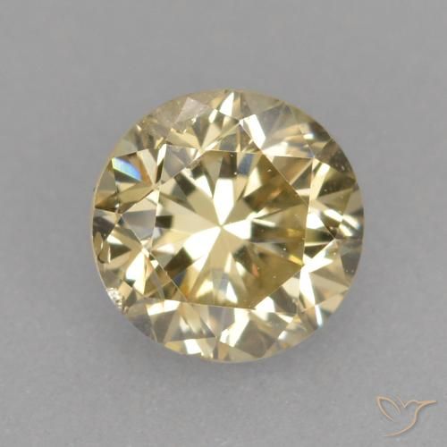 0.36ct Natürlicher champagnerfarbend Diamant, Runden, VS-SI