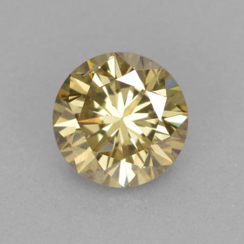 0,31 ctw natürlicher goldener Diamant, Rundschliff, VS