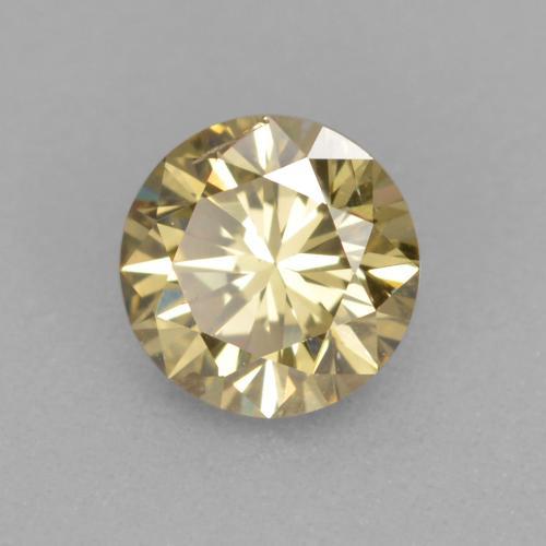 0,31 ctw natürlicher goldener Diamant, Rundschliff, VS