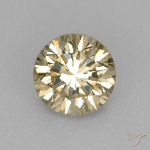 0.36ct Natürlicher champagnerfarbend Diamant, Runden, VS