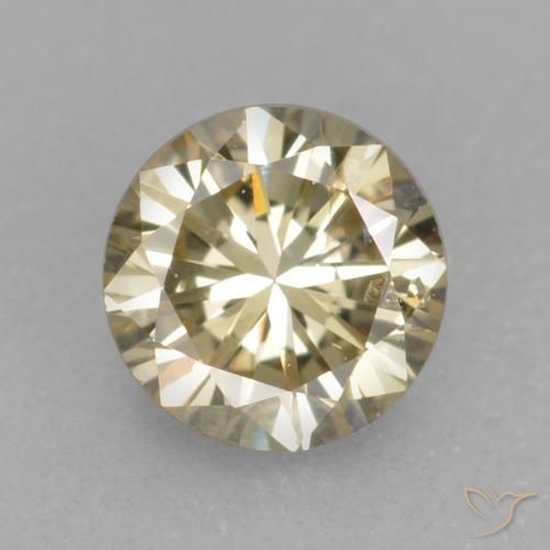 0.17ct Natürlicher champagnerfarbend Diamant, Runden, VS