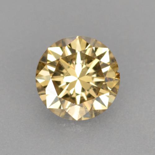 0,22 ctw natürlicher goldener Diamant, Rundschliff, VS-SI