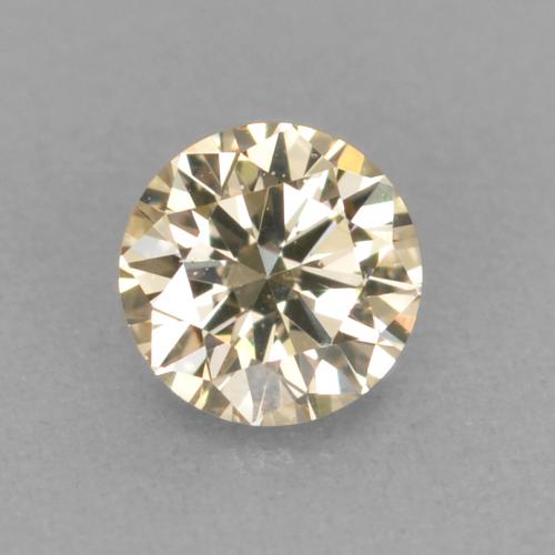 0,11 ctw natürlicher goldener Diamant, Rundschliff, VVS-VS