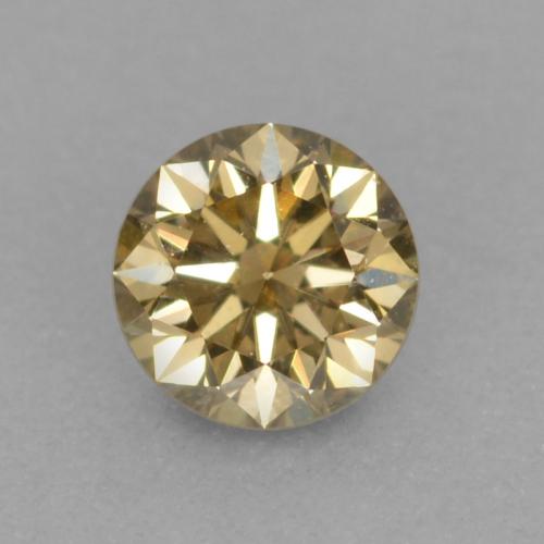 0,12 ctw natürlicher brauner Diamant, Rundschliff, VVS-VS