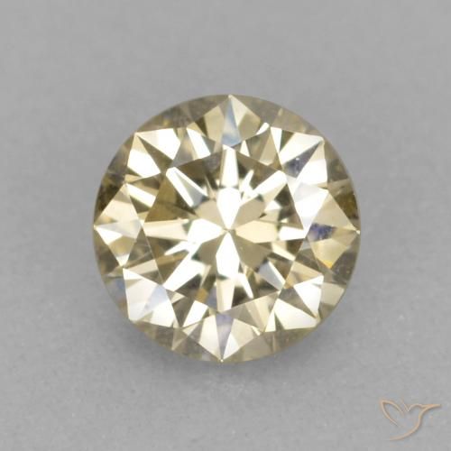 0.14ct Natürlicher Cognac Diamant, Runden, VVS-VS