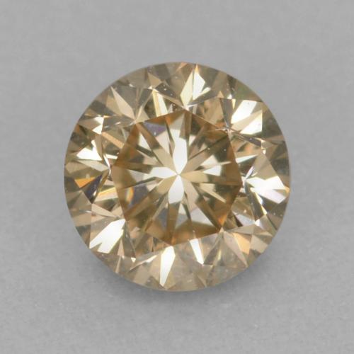 0,21 ctw natürlicher brauner Diamant, Rundschliff, VVS-VS
