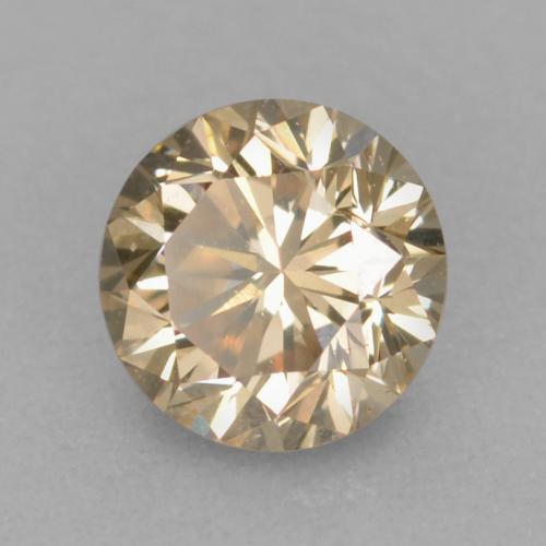 0,21 ctw natürlicher brauner Diamant, Rundschliff, VVS-VS