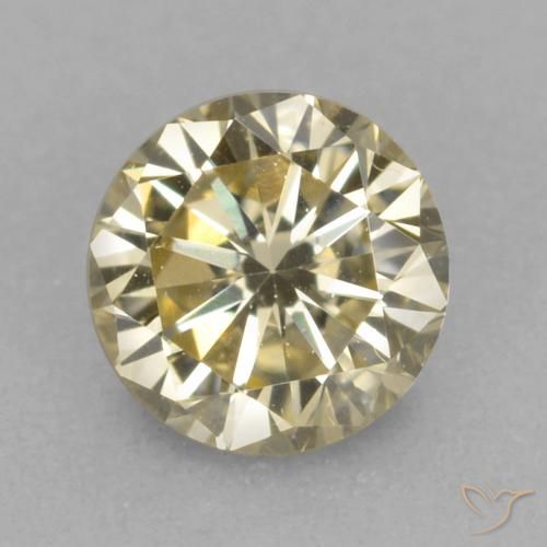 0.21ct Natürlicher Mittel braun Diamant, Runden, VVS-VS