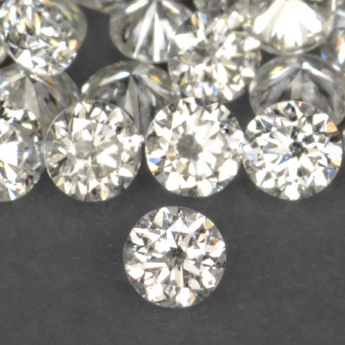 0,02 ctw natürlicher weißer Diamant, Rundschliff, VS-SI