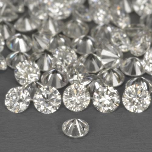 0,01 ctw natürlicher weißer Diamant, Rundschliff, VS-SI