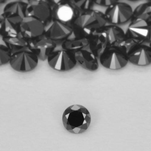 9,17 ctw natürlicher Schwarz Diamant, Runden, Lichtundurchlässig