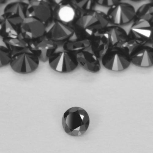 9,17 ctw natürlicher Schwarz Diamant, Runden, Lichtundurchlässig