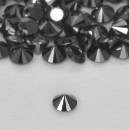 9,17 ctw natürlicher Schwarz Diamant, Runden, Lichtundurchlässig
