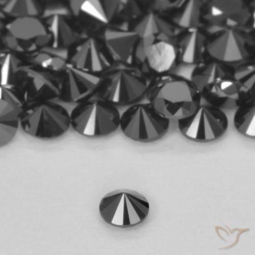 9,17 ctw natürlicher Schwarz Diamant, Runden, Lichtundurchlässig