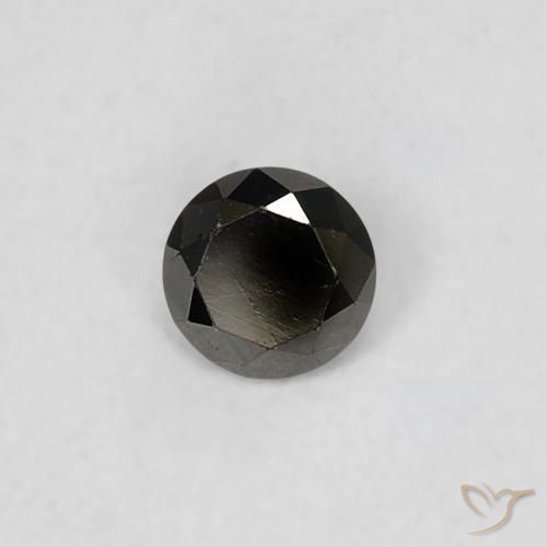 9,17 ctw natürlicher Schwarz Diamant, Runden, Lichtundurchlässig