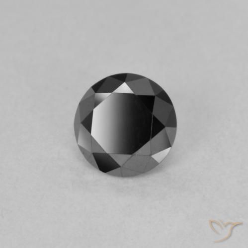 9,17 ctw natürlicher Schwarz Diamant, Runden, Lichtundurchlässig