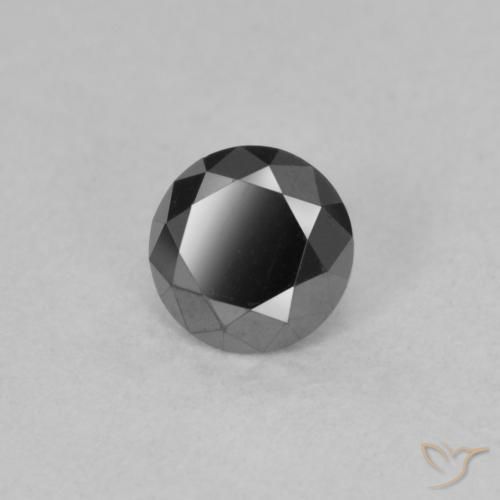 9,17 ctw natürlicher Schwarz Diamant, Runden, Lichtundurchlässig