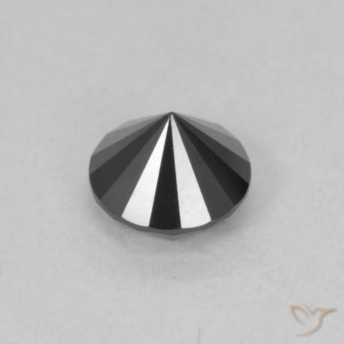 9,17 ctw natürlicher Schwarz Diamant, Runden, Lichtundurchlässig