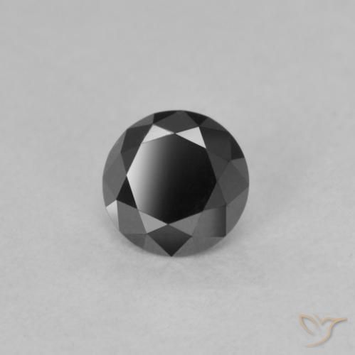 9,17 ctw natürlicher Schwarz Diamant, Runden, Lichtundurchlässig