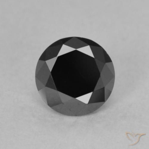 9,17 ctw natürlicher Schwarz Diamant, Runden, Lichtundurchlässig