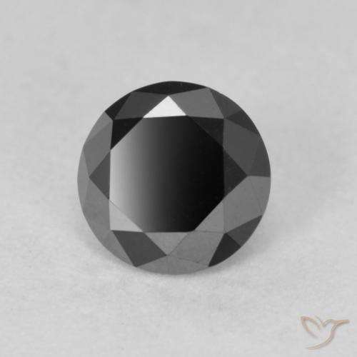 9,17 ctw natürlicher Schwarz Diamant, Runden, Lichtundurchlässig