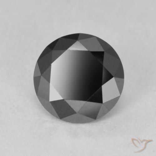 9,17 ctw natürlicher Schwarz Diamant, Runden, Lichtundurchlässig