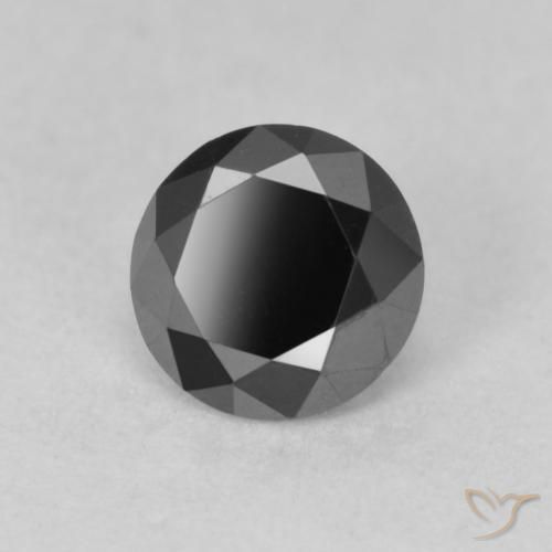 9,17 ctw natürlicher Schwarz Diamant, Runden, Lichtundurchlässig