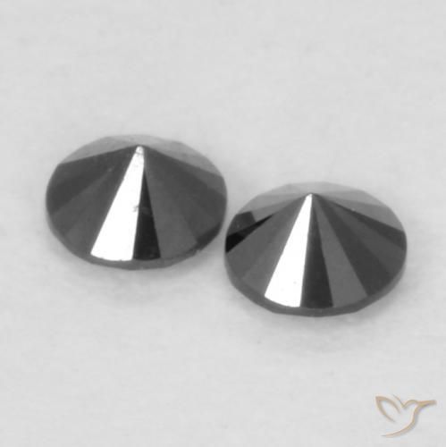 0.09 ct natürliche Schwarz Diamant-Edelsteine, Runden, Lichtundurchlässig
